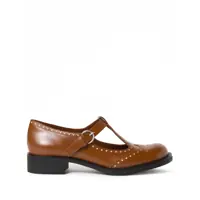 Sneakers Miu Miu Brushed Leather T-Strap Brogue Shoes Femei