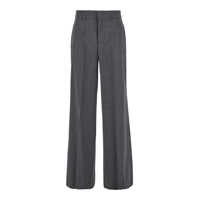 Pantaloni Grey High-Waisted Tailored Pants With Concealed Closure In Fabric Woman Femei