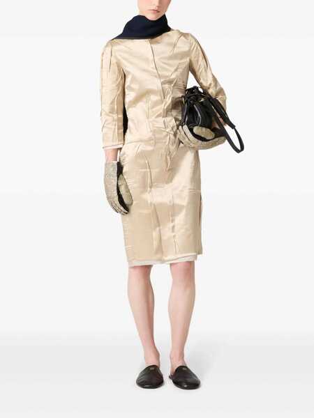 Rochii Miu Miu Miu Miu Crpe Satin Silk Dress DESERTO Femei (BM 15834161) 2