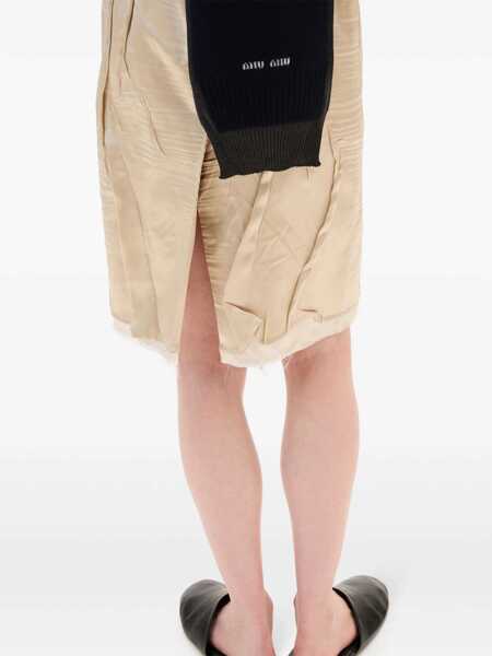 Rochii Miu Miu Miu Miu Crpe Satin Silk Dress DESERTO Femei (BM 15834161) 4