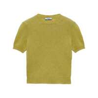 Pulovere Prada Short-Sleeve Cashmere Sweater Femei