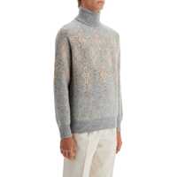 Pulovere Geometric Jacquard Turtleneck Sweater Barbati