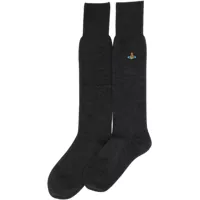 Imbracaminte Vivienne Westwood Dama - Sosete Vivienne Westwood High Socks With Orb Embroidery GREY Femei (BM 15836390) - B-mall.ro