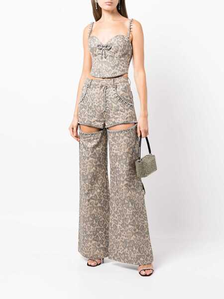 Bluze AREA Studded Strap Heart Corset Top With Crystals Brown Femei (BM 15837614) 2