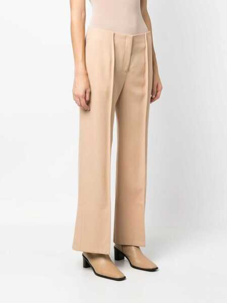 Pantaloni office Jil Sander Wool Wide-Leg Pants Beige Femei (BM 15837617) 3
