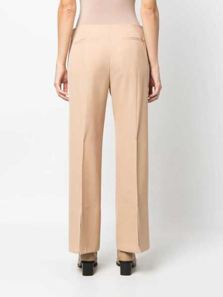 Pantaloni office Jil Sander Wool Wide-Leg Pants Beige Femei (BM 15837617) 4