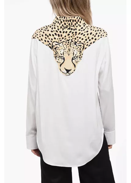 Camasi elegante KRIZIA Silk Shirt With Spotted Effect White Femei (BM 15837620) 2