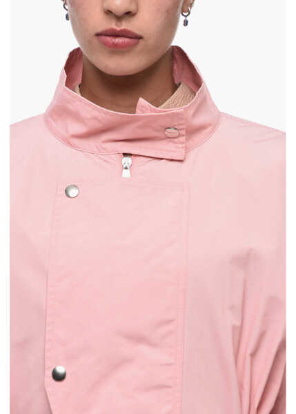 Bomber jacket Plan C Dropped Shoulder Jacket With Drawstring Pink Femei (BM 15837626) 3