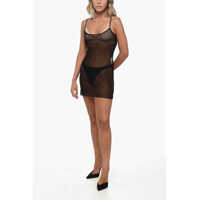 Rochii scurte See Through Mesh Slip Dress Femei