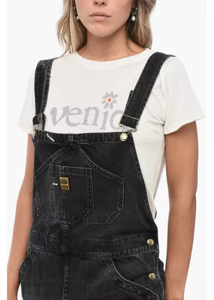 Salopete WASHINGTON DEE CEE Light-Wash Denim Overalls Black Femei (BM 15837905) 3