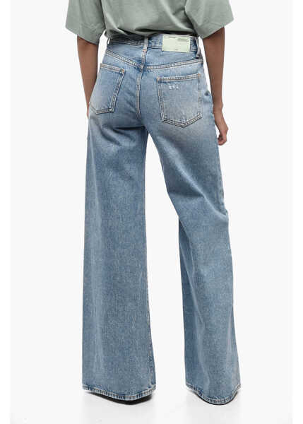 Blugi drepti Off-White Main Label Mid Wash Flared Fit Denims 30Cm Light Blue Femei (BM 15837932) 2