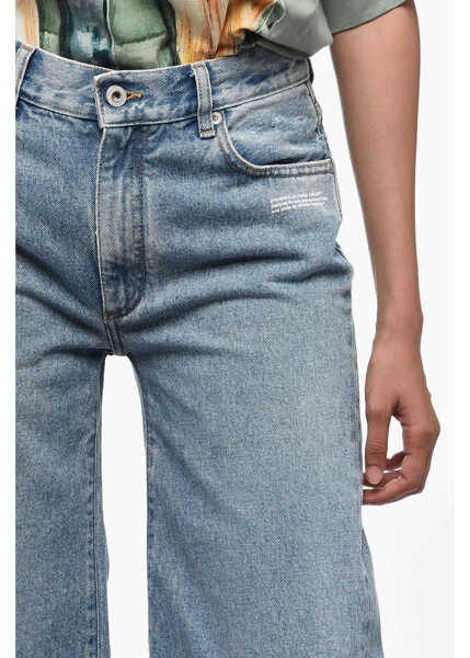 Blugi drepti Off-White Main Label Mid Wash Flared Fit Denims 30Cm Light Blue Femei (BM 15837932) 3