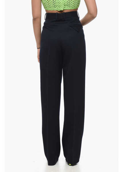 Pantaloni office Bottega Veneta Straight-Fit Sartorial Pants Blue Femei (BM 15837977) 4