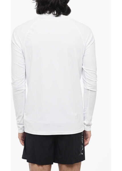 Tricouri Nike Swim Long Sleeved Solid Color Dri-Fit T-Shirt With Contrasti White Barbati (BM 15838562) 2