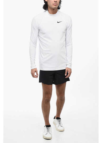 Tricouri Nike Swim Long Sleeved Solid Color Dri-Fit T-Shirt With Contrasti White Barbati (BM 15838562) 4
