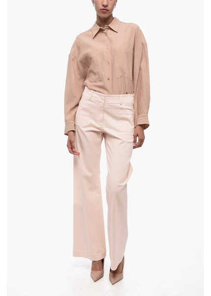 Pantaloni casual QL2 Denim Nina Wide-Leg Pants Pink Femei (BM 15838700) 4