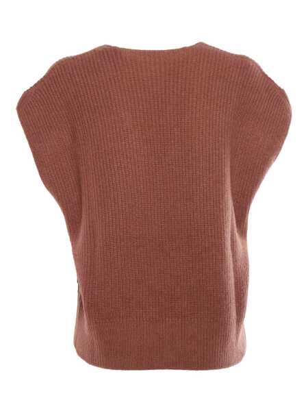 Veste casual Kangra V-NECK VEST Brown Femei (BM 15838904) 2