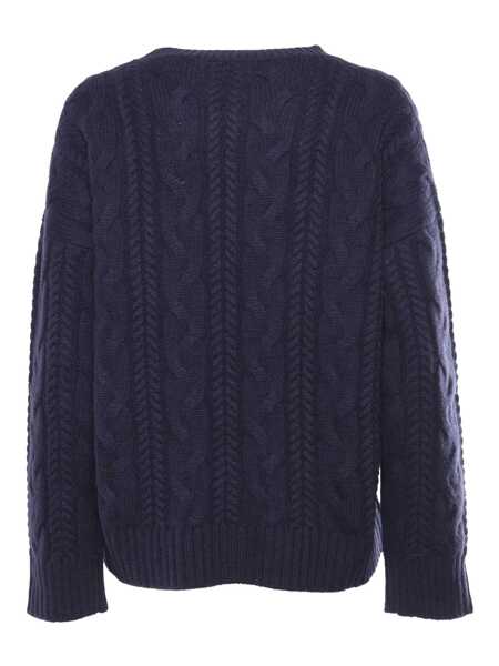 Pulovere Kangra BRAIDED CREWNECK SWEATER Blue Femei (BM 15838916) 2