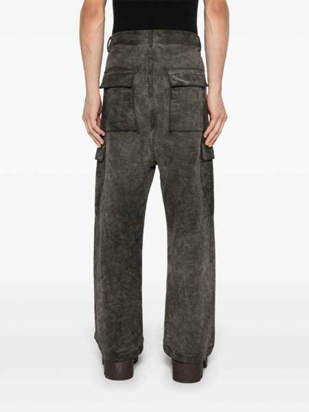 Pantaloni Rick Owens Rick Owens Drkshdw Distressed Cargo Trousers Brown Barbati (BM 15844601) 4