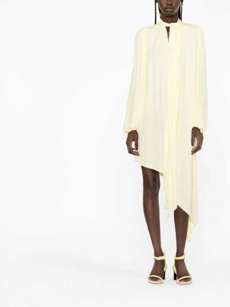 Rochii lungi Loewe Tie Neck Dress With Asymmetric Design Yellow Femei (BM 15848468) 2