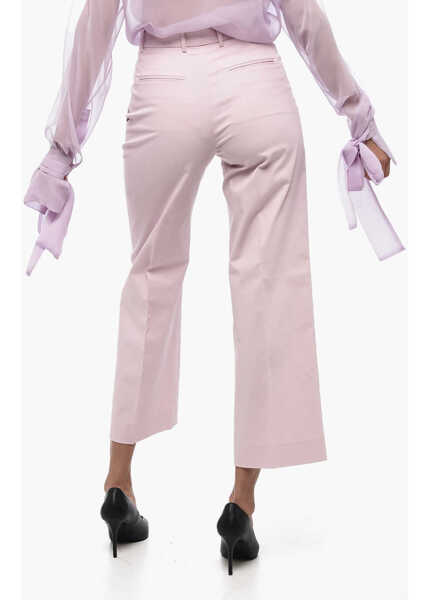 Pantaloni casual QL2 Straight Fit Teodora Stretch Cotton Pants Pink Femei (BM 15848477) 2