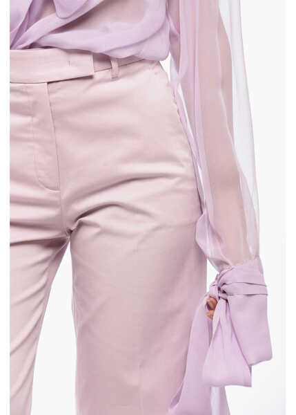 Pantaloni casual QL2 Straight Fit Teodora Stretch Cotton Pants Pink Femei (BM 15848477) 3