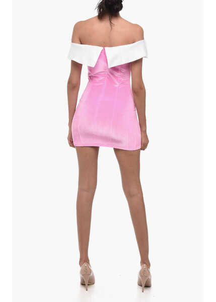 Rochii scurte ADRIANA HOT COUTURE Bodycon Chenille Mini Dress With Maxi Bow Pink Femei (BM 15849143) 2