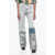 Heron Preston Cotton Boyfriend Fit Denims With Contrasting Bands 24Cm Light Blue