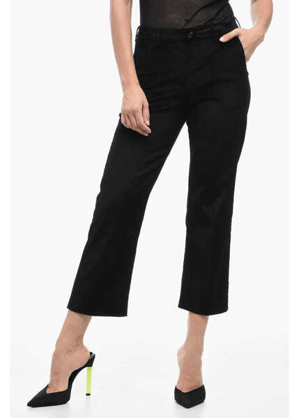 Pantaloni casual Woolrich Corduroy Cropped Pants Black Femei (BM 15850244) 1