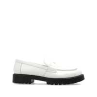 Mocasini White Loafer With Logo Plate In Nappa Leather Woman Femei