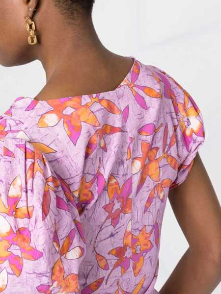 Bluze Isabel Marant Printes Madinea Blouse With Asymmetric Sleeves Pink Femei (BM 15861824) 3