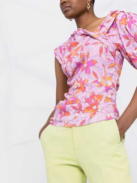 Bluze Isabel Marant Printes Madinea Blouse With Asymmetric Sleeves Pink Femei (BM 15861824) 5