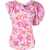 Isabel Marant Printes Madinea Blouse With Asymmetric Sleeves Pink