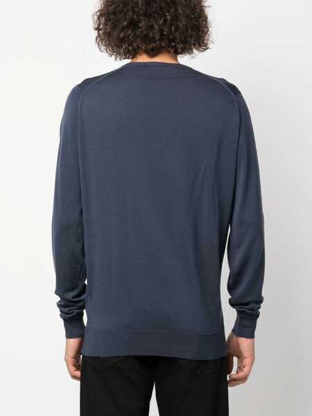 Pulovere casual John Smedley Lundy Pullover BLUE Barbati (BM 15862001) 4