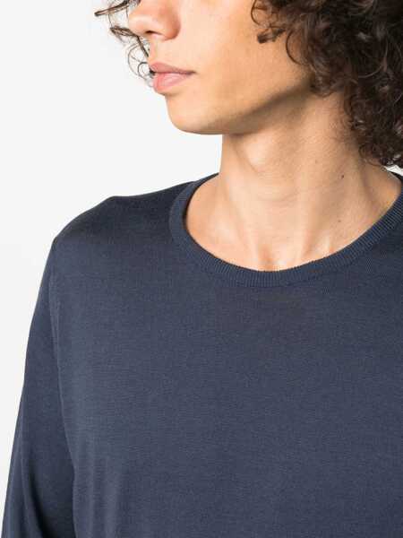 Pulovere casual John Smedley Lundy Pullover BLUE Barbati (BM 15862001) 5