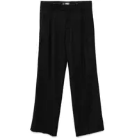 Pantaloni AMIRI Black Pants With Belt Loops And Front Pences In Wool Blend Man