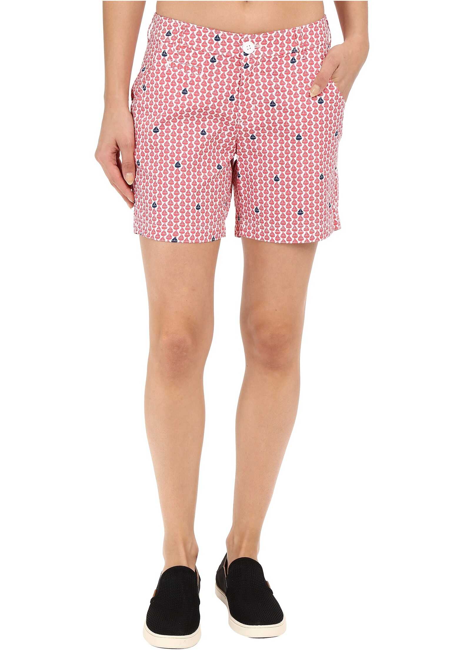 Pantalon Columbia Super Bonehead™ II Short Bright Geranium Sailboats Print