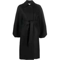 Paltoane Pressed Wool Robe Coat With Nine Words Femei