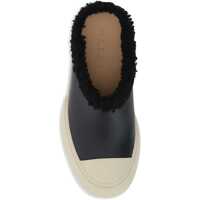Saboti Dama - Saboti Marni Pablo Leather And Shearling Clog BLACK Femei (BM 15890549) - B-mall.ro