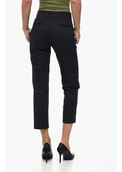 Pantaloni casual QL2 Stretch Cotton Maura Pants With Cuffs Blue Femei (BM 15891128) 2