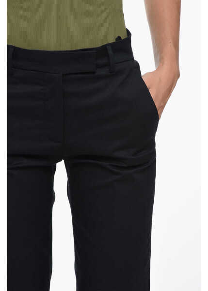 Pantaloni casual QL2 Stretch Cotton Maura Pants With Cuffs Blue Femei (BM 15891128) 3