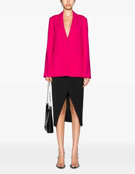 Sacouri Givenchy Half-Lined Single Breasted Wool Blazer Pink Femei (BM 15891149) 2