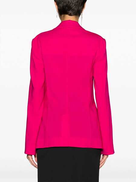 Sacouri Givenchy Half-Lined Single Breasted Wool Blazer Pink Femei (BM 15891149) 4
