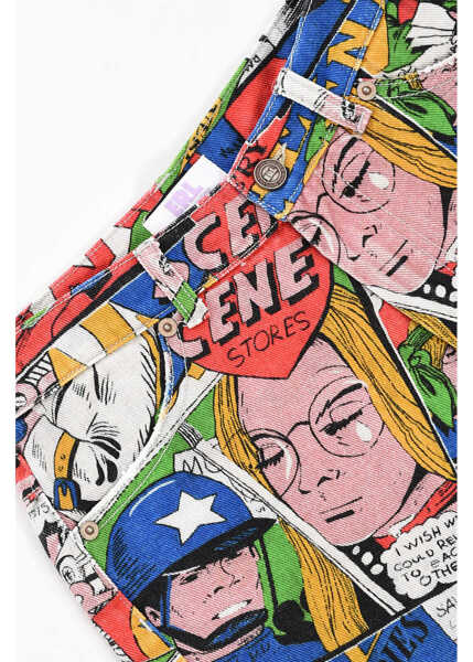 Pantaloni scurti ERL Printed Denim Shorts Multicolor Femei (BM 15891365) 2