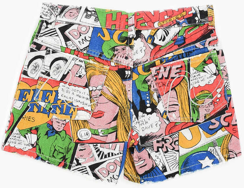 Pantaloni scurti ERL Printed Denim Shorts Multicolor Femei (BM 15891365) 3