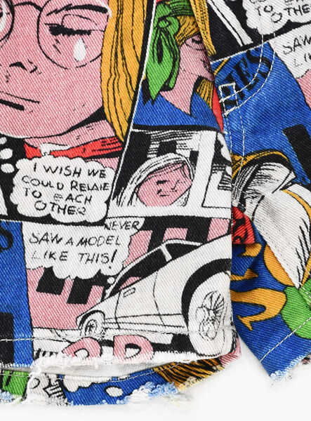 Pantaloni scurti ERL Printed Denim Shorts Multicolor Femei (BM 15891365) 4