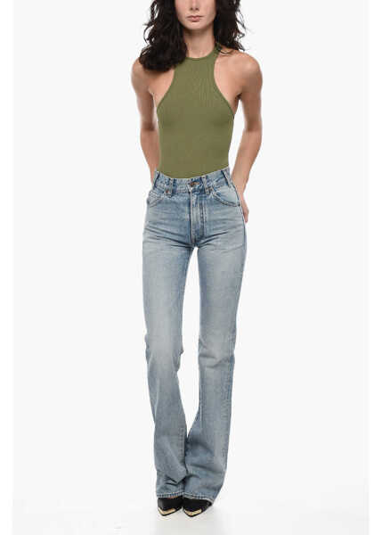 Blugi drepti Cline Mid Wash Bootcut Denims 22Cm Light Blue Femei (BM 15891377) 4