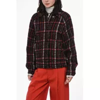Bomber jacket Reversible Knitted Wool Jacket Femei
