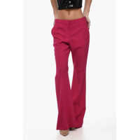 Pantaloni casual High Waisted Flare Fit Wool Pants Femei