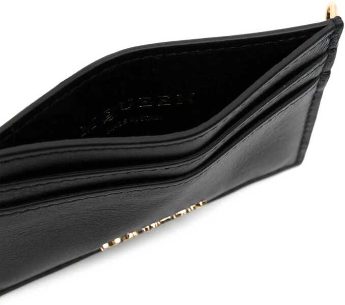 Portofele Alexander McQueen Sling Card Holder BLACK Femei (BM 15891599) 3
